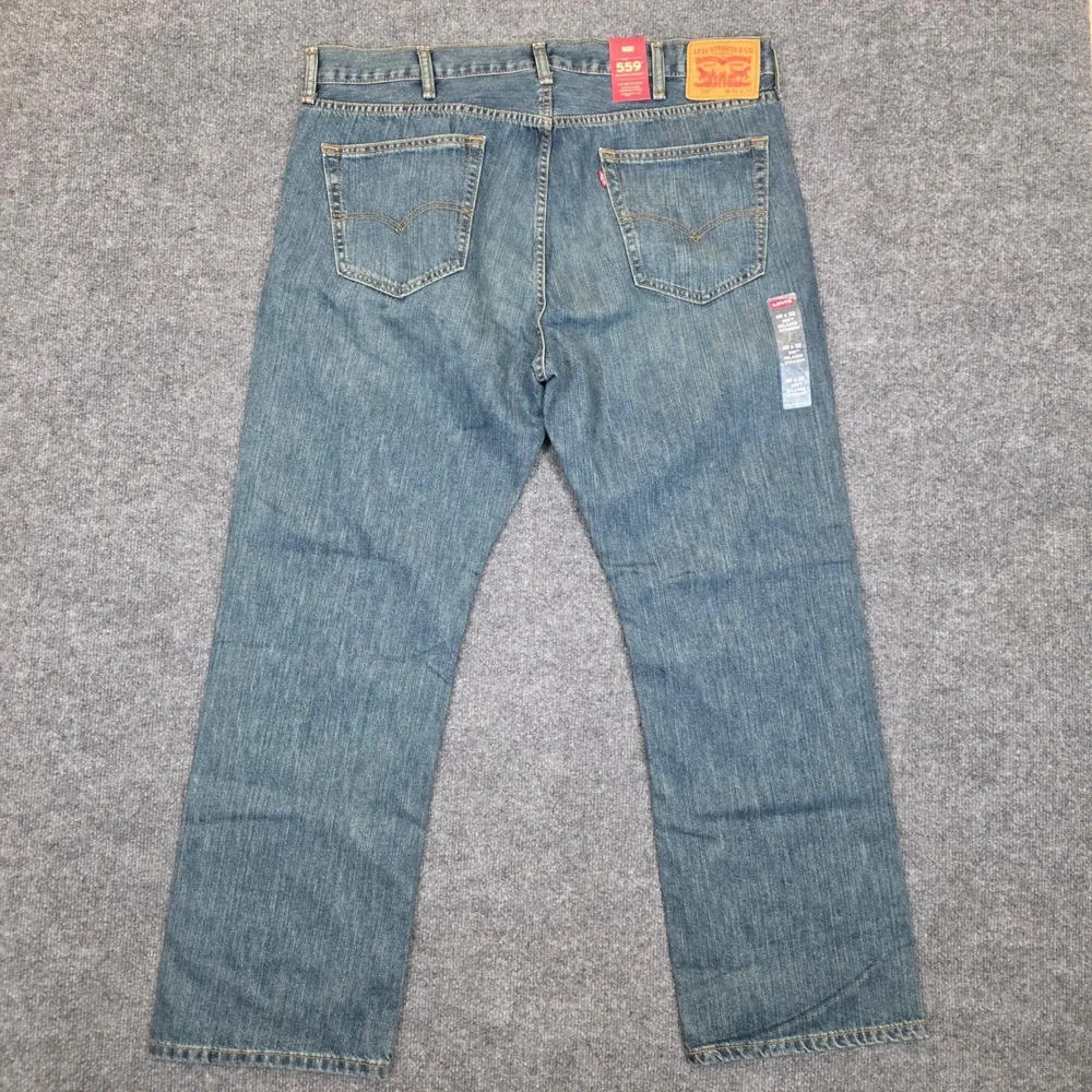 Levis 559 Relaxed Straight Jeans Mens 40x32 Blue Medium Wash Denim NWT